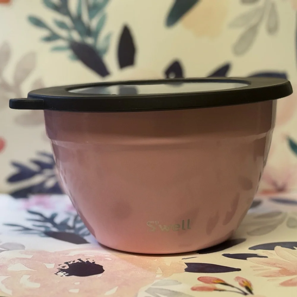 S'well Pink Topaz Salad Bowl Kit 64oz Leakproof & Dressing Canister incl. - Picture 5 of 5